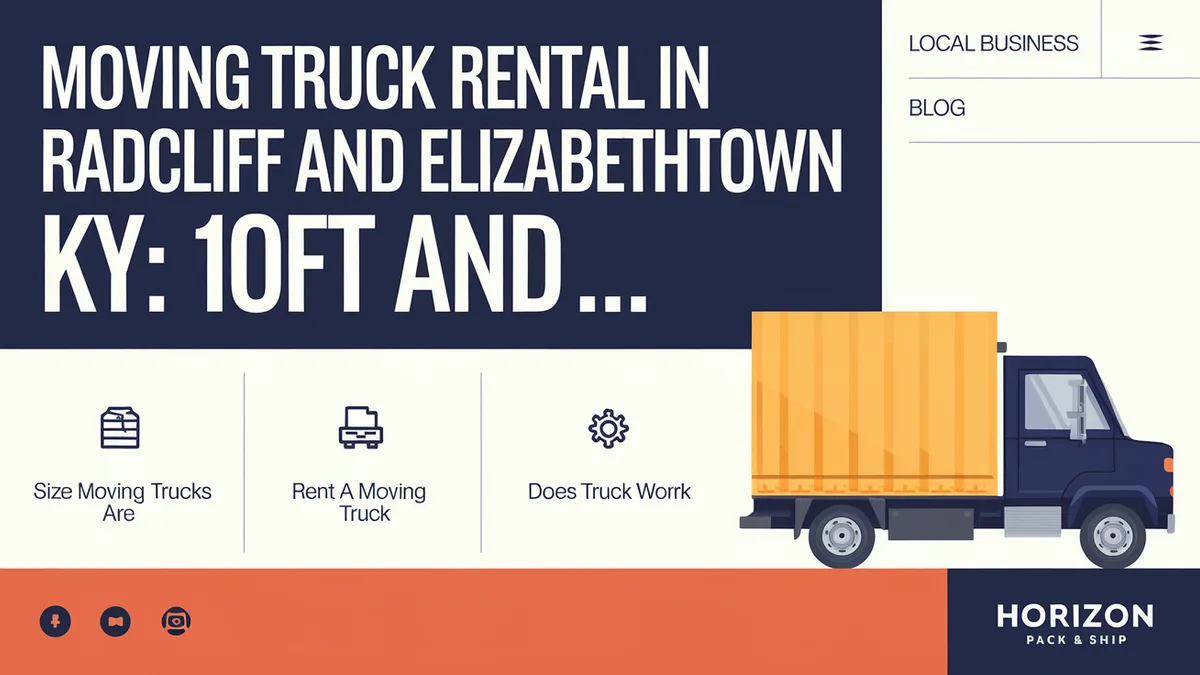 Moving truck rental Radcliff KY near Fort Knox at Horizon Pack and Ship