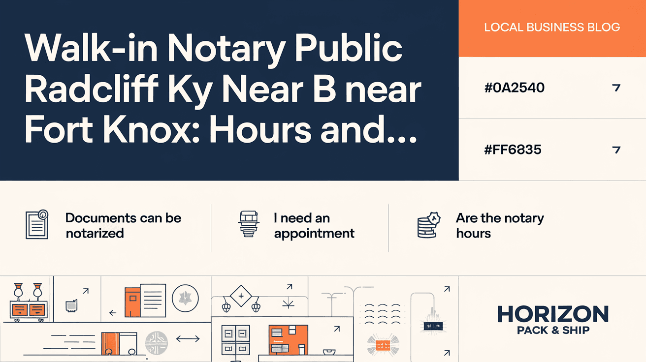 Walk-In Notary Public in Radcliff KY Near Fort Knox: Hours and Services