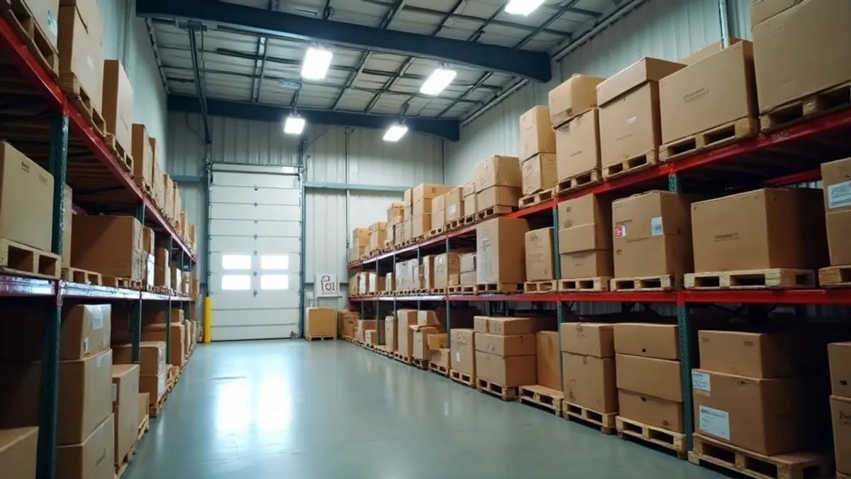Automotive parts pallets loaded for freight shipping from Kentucky
