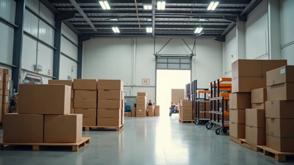 Freight broker and asset carrier office with freight operations