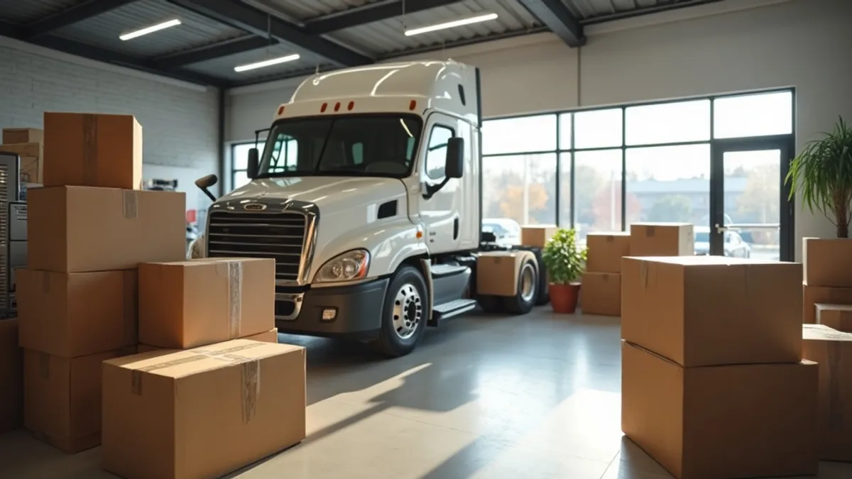 Partial truckload pallets loaded for shipment from Kentucky
