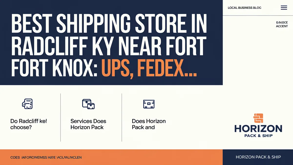 Best Shipping Store in Radcliff KY Near Fort Knox: UPS, FedEx, USPS, DHL